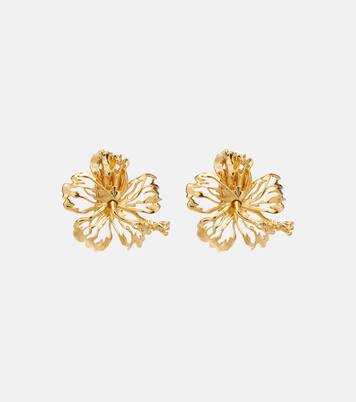 Hibiscus clip-on earrings | Oscar de la Renta