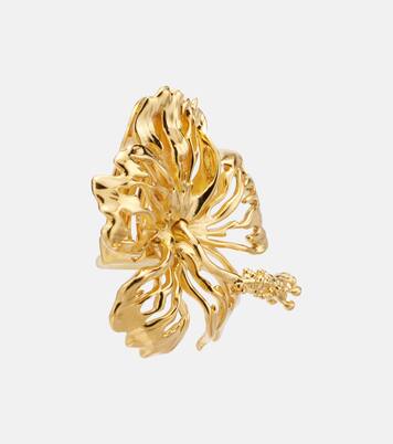 Hibiscus clip-on earrings | Oscar de la Renta