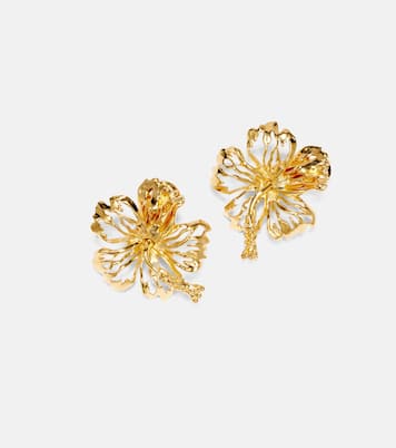 Hibiscus clip-on earrings | Oscar de la Renta