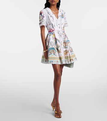 Embellished printed cotton minidress | Camilla