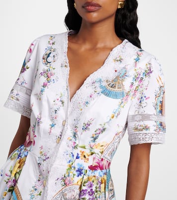 Embellished printed cotton minidress | Camilla
