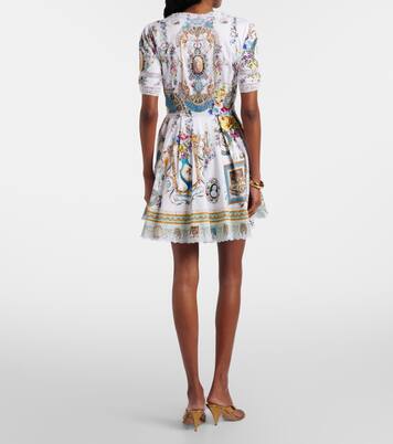 Embellished printed cotton minidress | Camilla