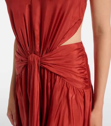 Indra cutout draped silk maxi dress | Zimmermann