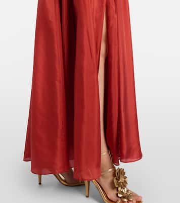 Indra cutout draped silk maxi dress | Zimmermann