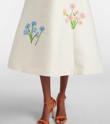 Beatrice embellished wool and silk midi dress | Leo Lin