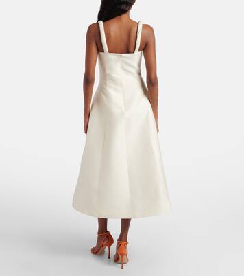 Beatrice embellished wool and silk midi dress | Leo Lin