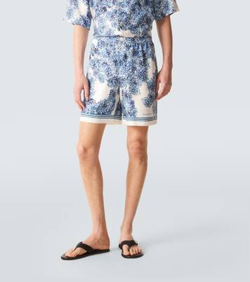 Couture Seam printed silk twill shorts | Givenchy