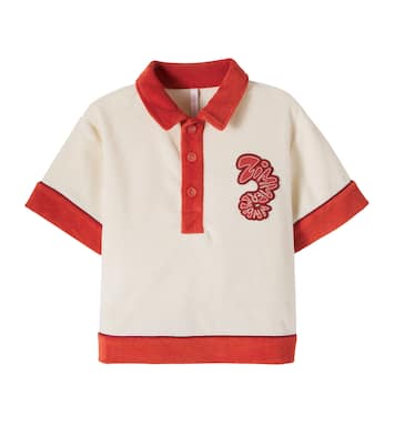 Logo棉质毛巾布Polo衫 | Zimmermann Kids
