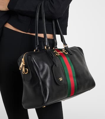 Borsetto Large leather bowling bag | Gucci