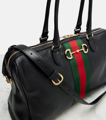 Borsetto Large leather bowling bag | Gucci