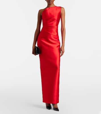 Kira One-Shoulder-Maxikleid aus Satin | Solace London