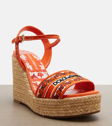 Floral embroidered espadrille wedges | Dolce&Gabbana