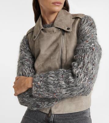 Weste aus Veloursleder | Brunello Cucinelli