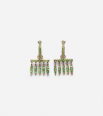 Boucles d'oreilles en or 18 ct et tsavorites | Ileana Makri