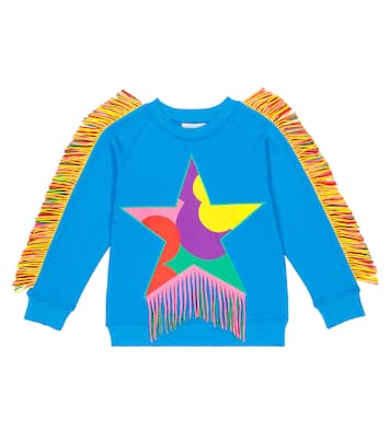 Sweat-shirt en coton à franges | Stella McCartney Kids