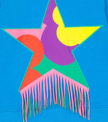 Sweat-shirt en coton à franges | Stella McCartney Kids