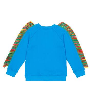 Sweat-shirt en coton à franges | Stella McCartney Kids