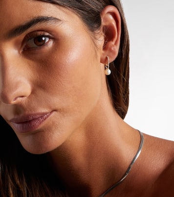 Boucles d’oreilles en or 14 ct, diamants et perles amovibles | Mateo