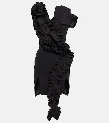 Miniabito Avery in crêpe con ruches | Maticevski