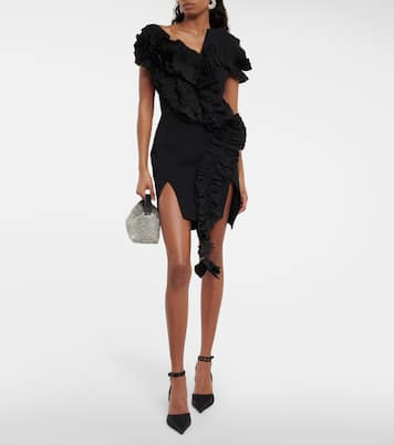 Miniabito Avery in crêpe con ruches | Maticevski