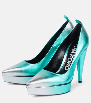 Plateau-Pumps aus Metallic-Leder | Tom Ford