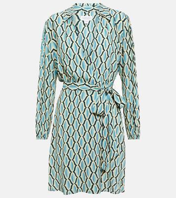 Gabriella 프린트 랩 미니드레스 | Velvet