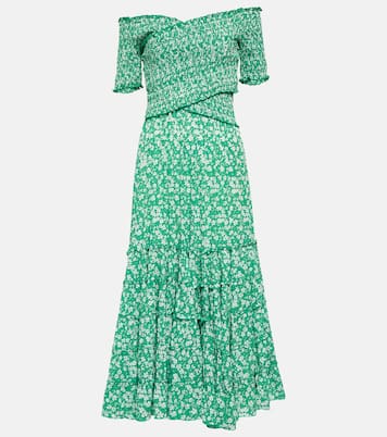 Robe midi Soledad à fleurs | Poupette St Barth