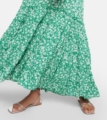 Robe midi Soledad à fleurs | Poupette St Barth