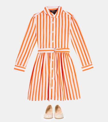 Striped cotton poplin shirt dress | Polo Ralph Lauren Kids