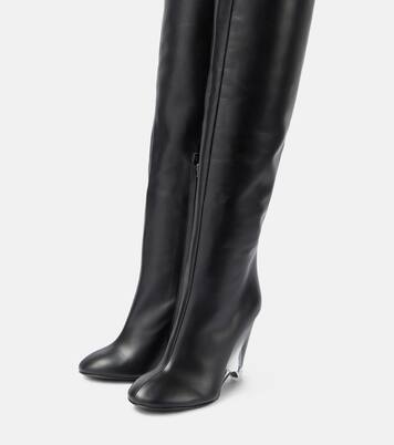 Leather knee-high boots | Alaïa