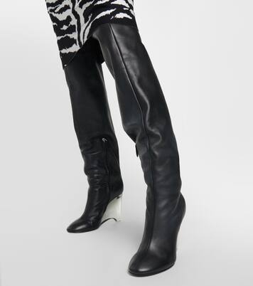 Leather knee-high boots | Alaïa