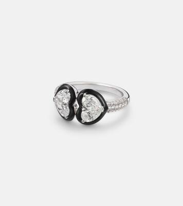 Bague Twin Heart en or 18 ct et diamants | Kamyen