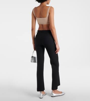 Scalloped cotton-blend bra top | Valentino