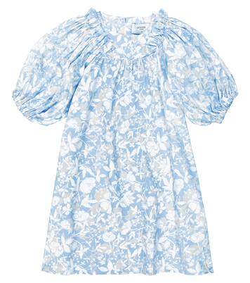 Balloon-sleeve floral cotton dress | Paade Mode