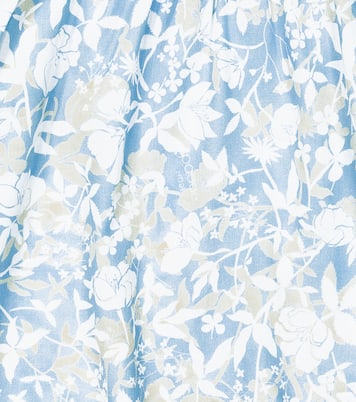 Balloon-sleeve floral cotton dress | Paade Mode