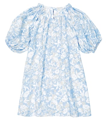 Balloon-sleeve floral cotton dress | Paade Mode