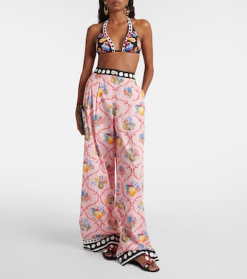 Capri printed cotton palazzo pants | Dolce&Gabbana