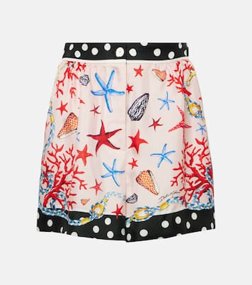 Shorts Capri de satén de seda | Dolce&Gabbana