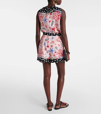 Shorts Capri de satén de seda | Dolce&Gabbana