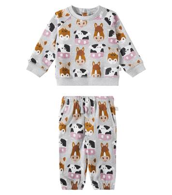 婴幼儿 — 棉质针织运动衫与运动裤套装 | Stella McCartney Kids