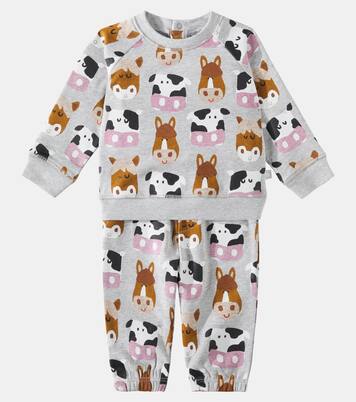 婴幼儿 — 棉质针织运动衫与运动裤套装 | Stella McCartney Kids