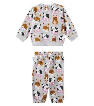 婴幼儿 — 棉质针织运动衫与运动裤套装 | Stella McCartney Kids