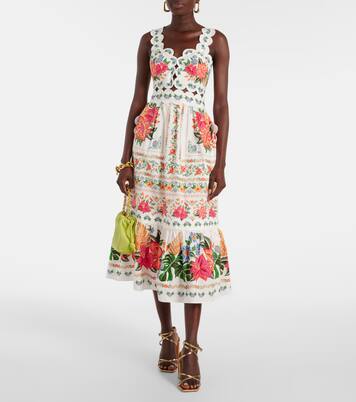 Robe midi en coton à fleurs | Farm Rio