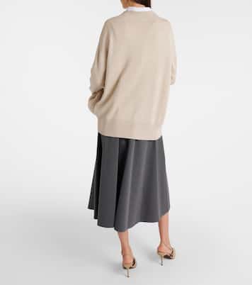 Oversize-Pullover aus Kaschmir und Seide | Brunello Cucinelli