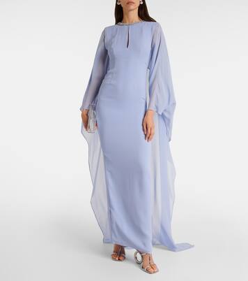 Robe longue en soie à ornements | Roland Mouret