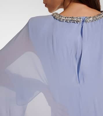 Robe longue en soie à ornements | Roland Mouret