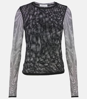 Logo tulle-trimmed T-shirt | Blumarine