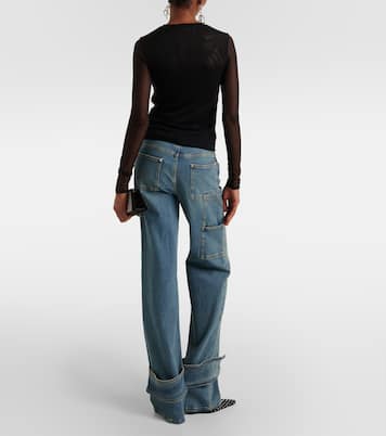 Logo tulle-trimmed T-shirt | Blumarine