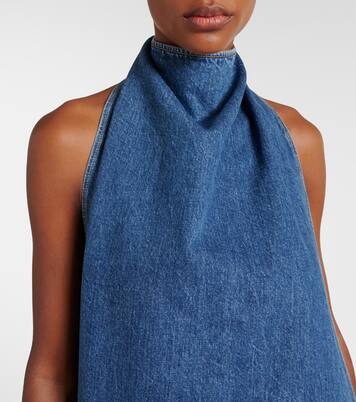 Caped denim top | Alaïa