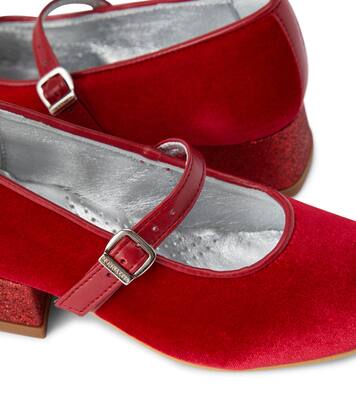 Dorothy glitter velvet ballet flats | Monnalisa